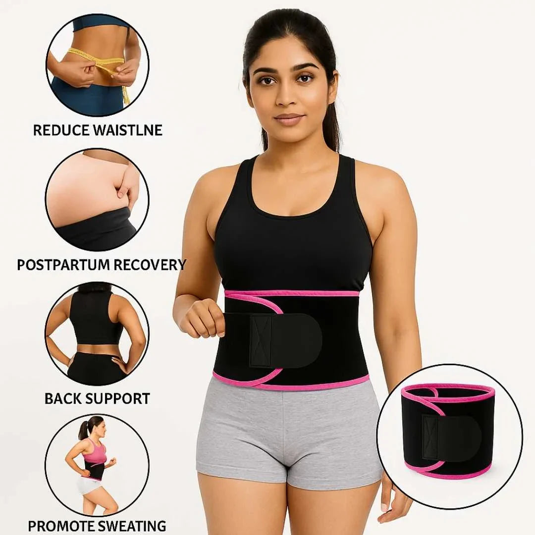 Waist Trimmer Belt worn during workout