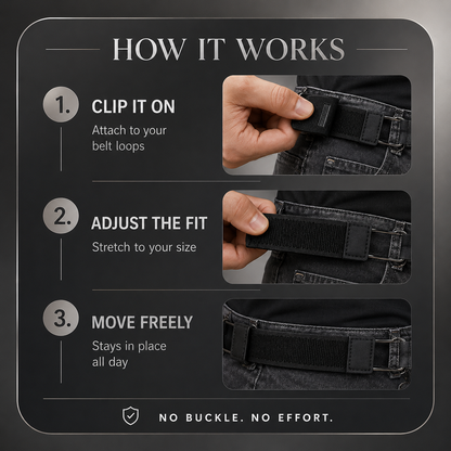 🔥 FlexHook™ Tactical Metal Hook Elastic Belt 🔥 | Soft Adjustable Side @ 599/-