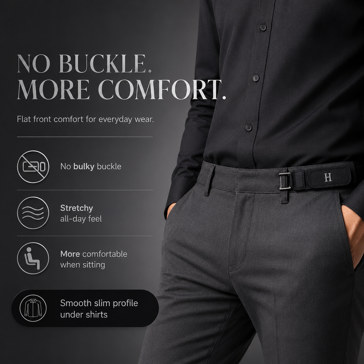 🔥 FlexHook™ Tactical Metal Hook Elastic Belt 🔥 | Soft Adjustable Side @ 599/-