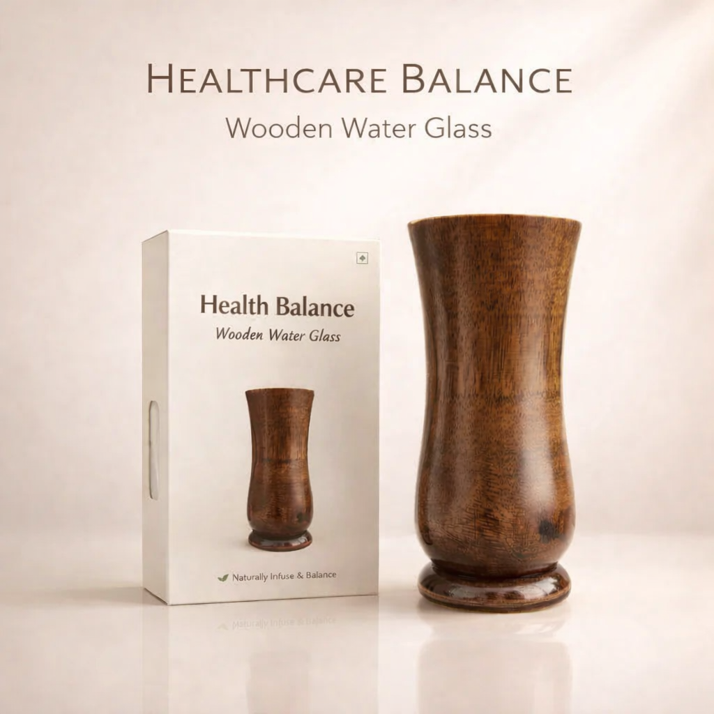 ☘️ Health Balance wooden water glass