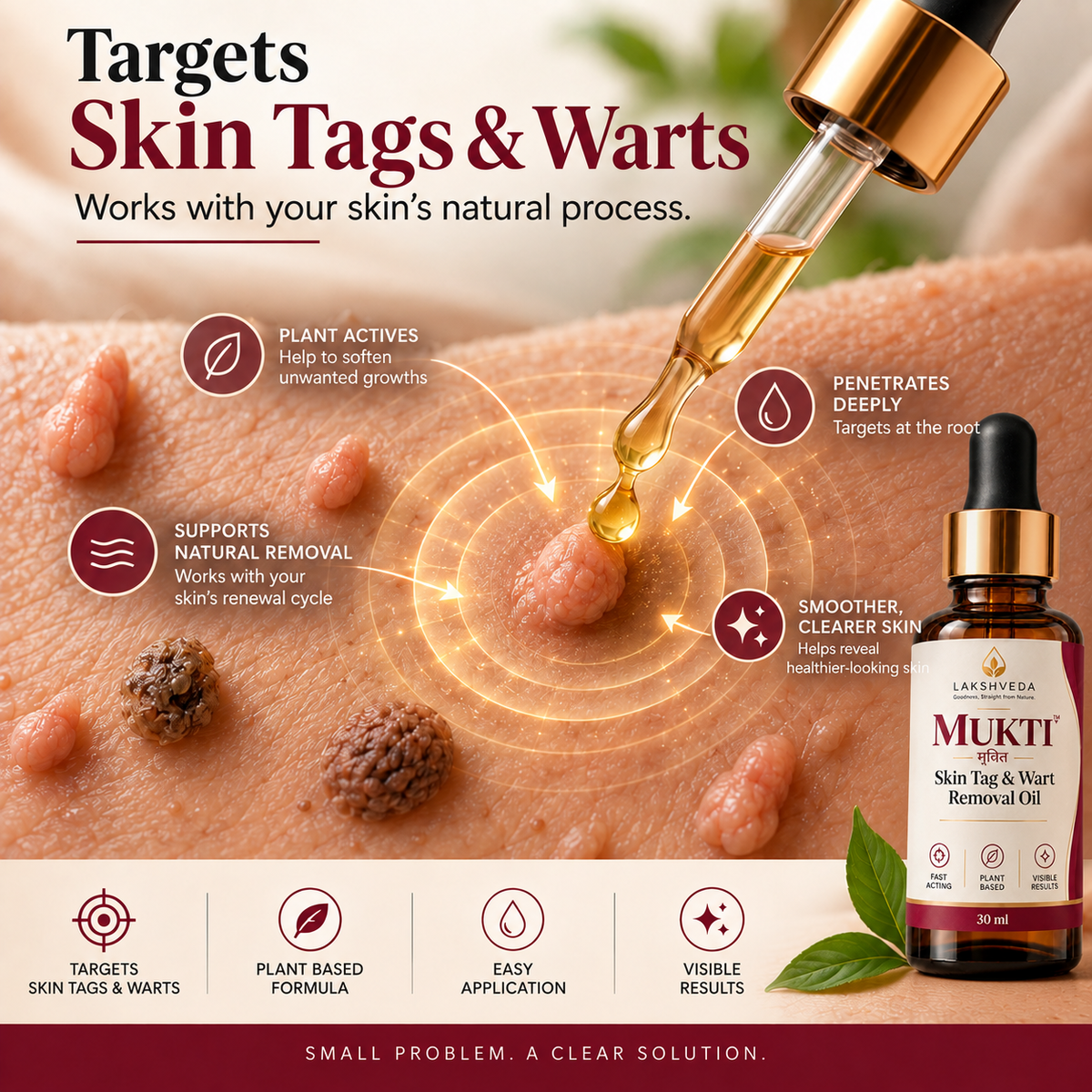 AyuSure Mukti | Skin Tag Remover Oil
